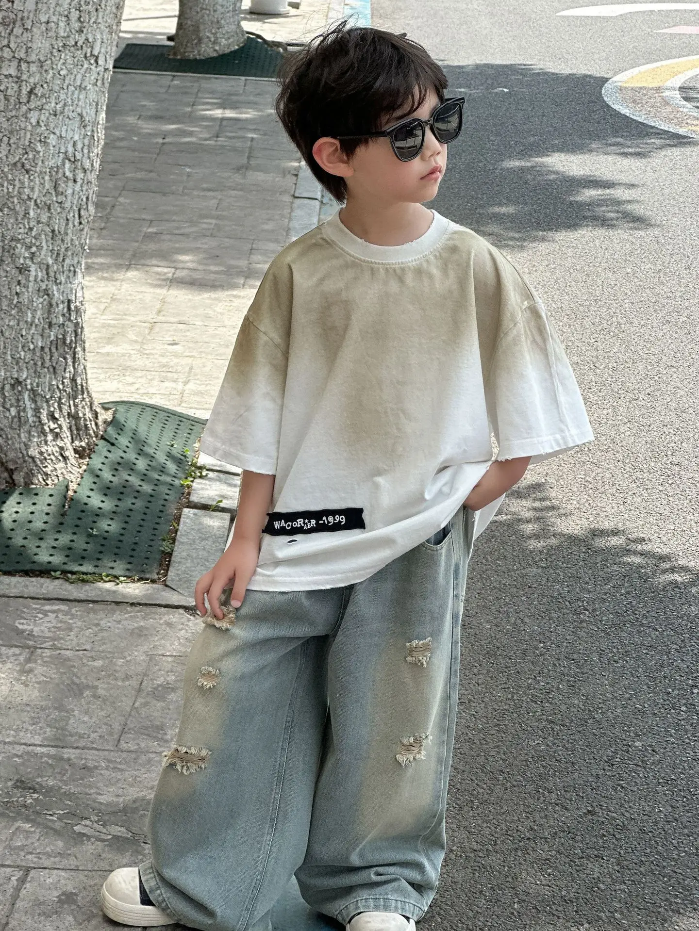 Men's Printed Jacket White Cotton Summer Casual 2025 - Image 3