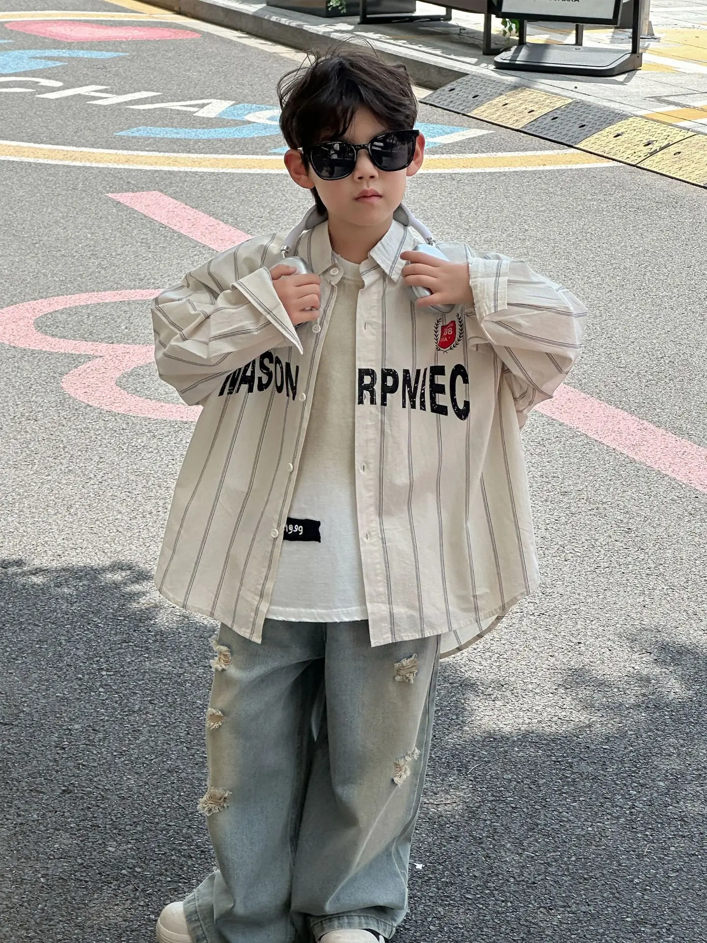Men's Printed Jacket White Cotton Summer Casual 2025 - Image 5