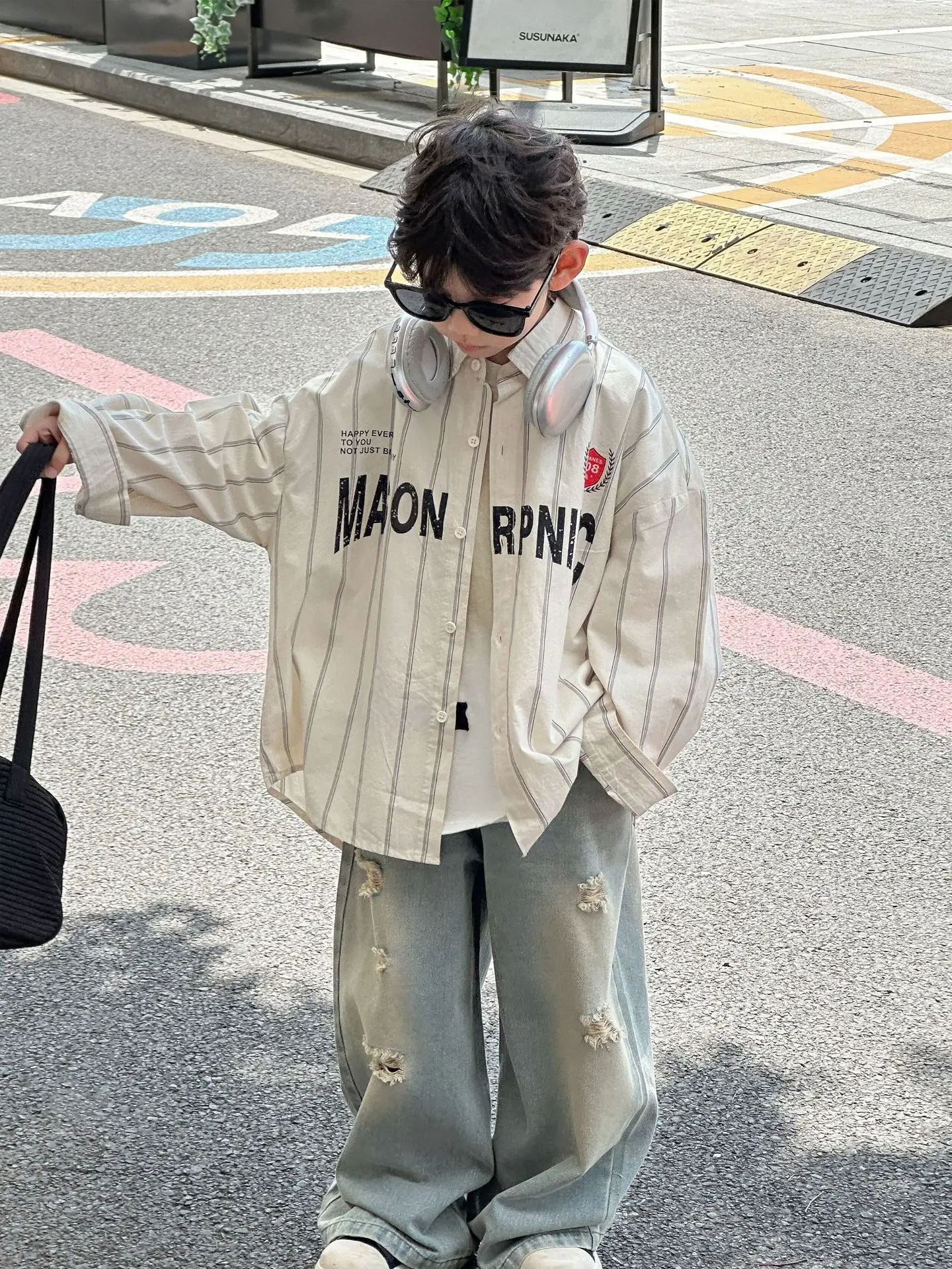 Men's Printed Jacket White Cotton Summer Casual 2025 - Image 6