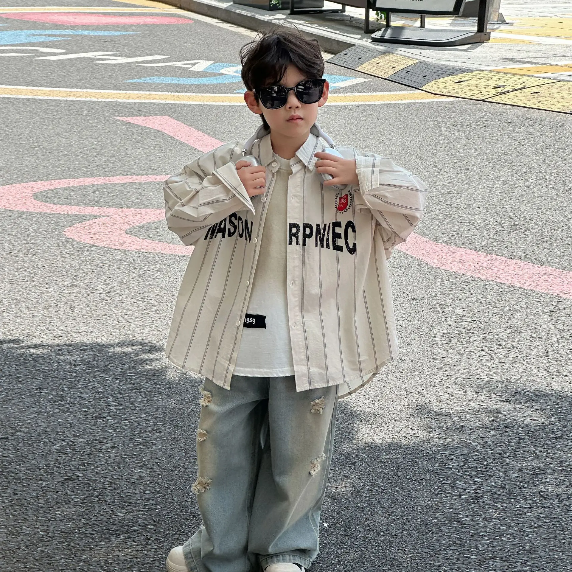 Men's Printed Jacket White Cotton Summer Casual 2025 — feature 10