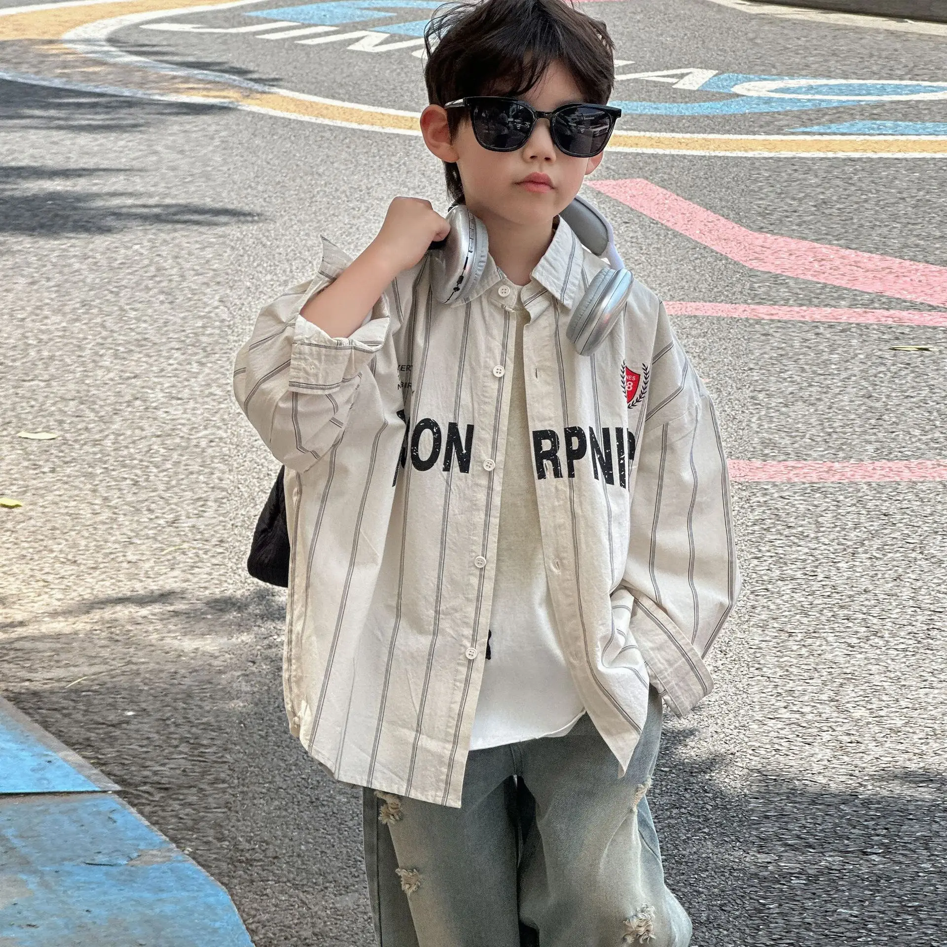 Men's Printed Jacket White Cotton Summer Casual 2025 — feature 11