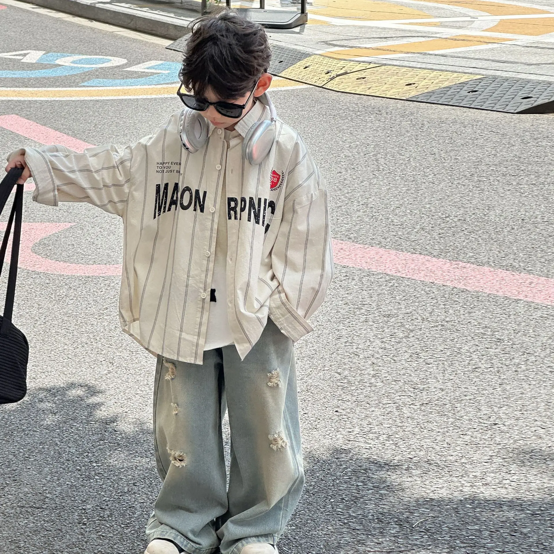 Men's Printed Jacket White Cotton Summer Casual 2025 — feature 12
