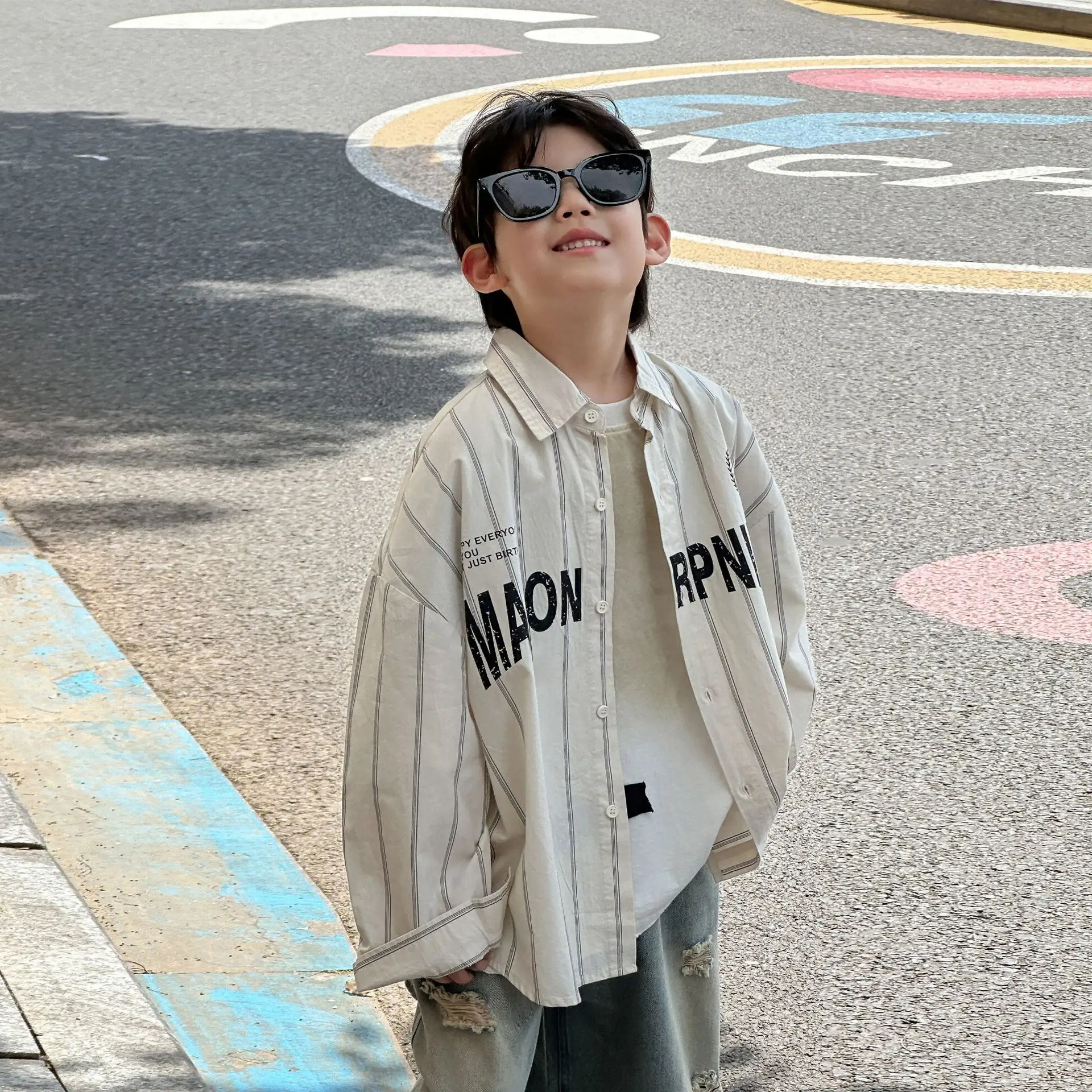 Men's Printed Jacket White Cotton Summer Casual 2025 — feature 9