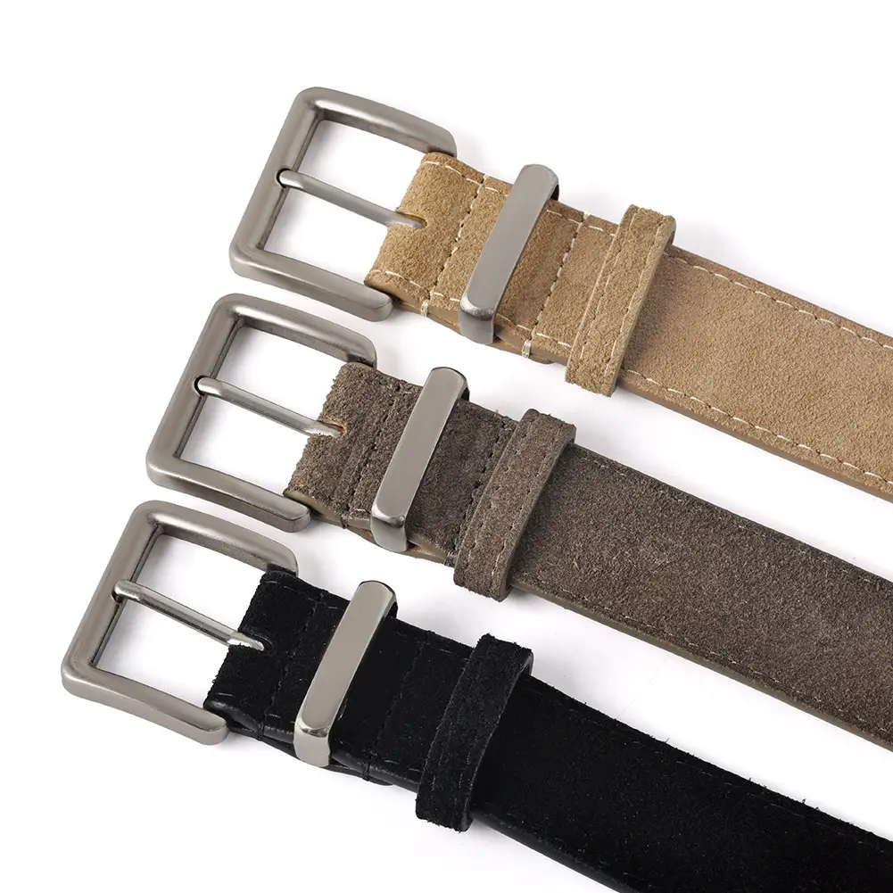 Women Genuine Leather Frosted Belt with Sweater Skirt Jeans - Image 9