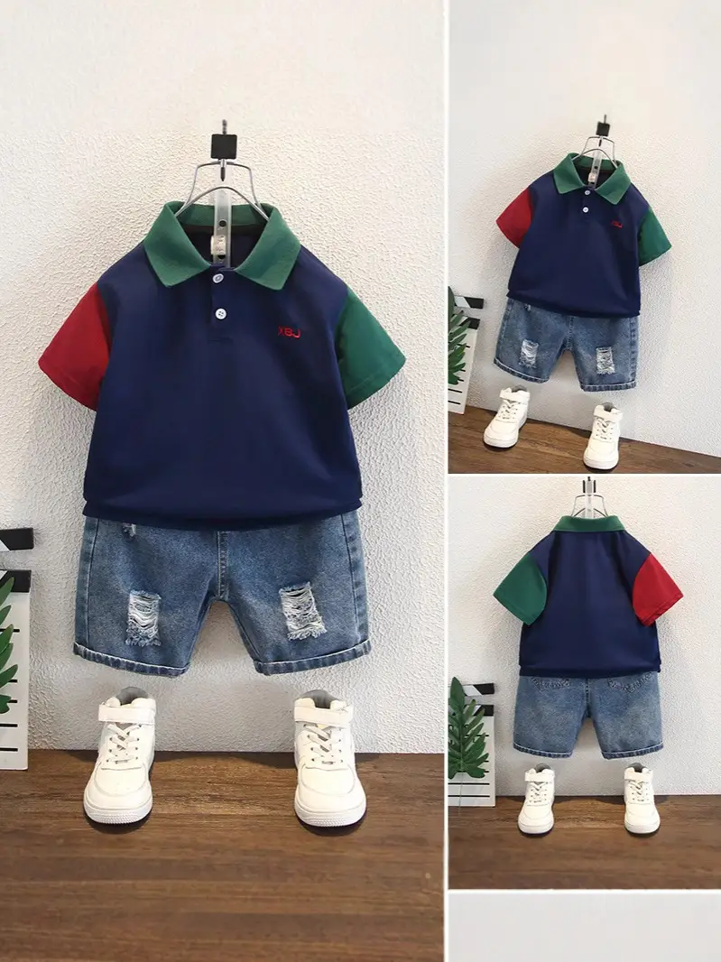 Boys Polo Shirt Navy Red Green 2026 XBU - Image 3