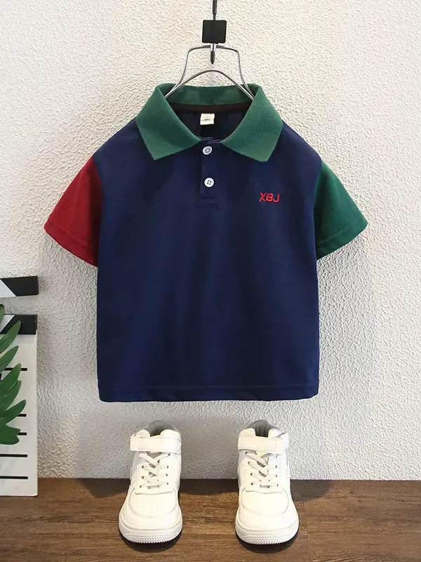 Boys Polo Shirt Navy Red Green 2026 XBU - Image 5