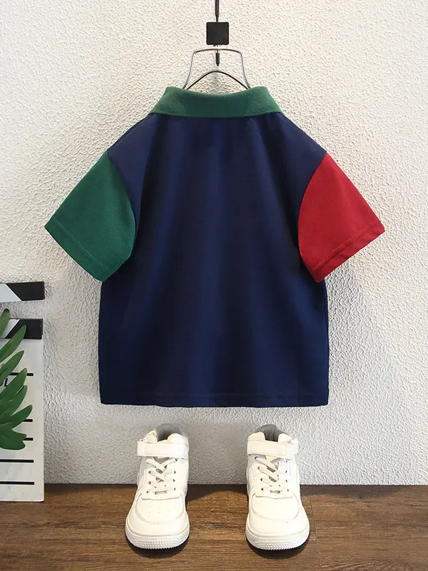 Boys Polo Shirt Navy Red Green 2026 XBU - Image 6