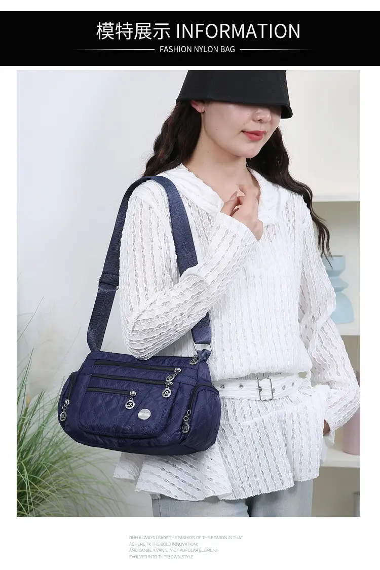 Purple Quilted Shoulder Bag for Women with 3 Compartment Design — feature 13