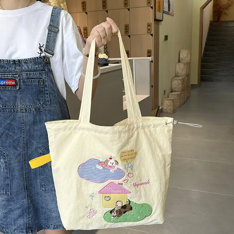 Japanese Cartoon Handbag Large Capacity Drawstring Bag - Image 2