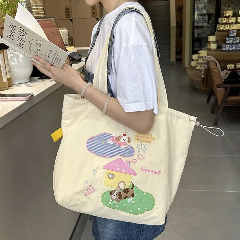 Japanese Cartoon Handbag Large Capacity Drawstring Bag - Image 3