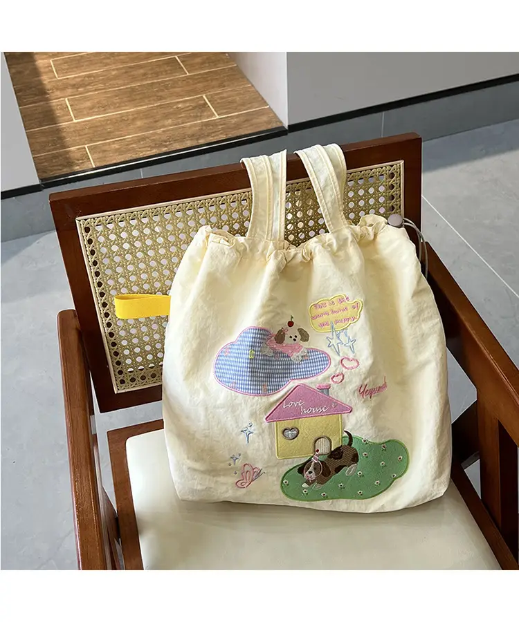 Japanese Cartoon Handbag Large Capacity Drawstring Bag — feature 1