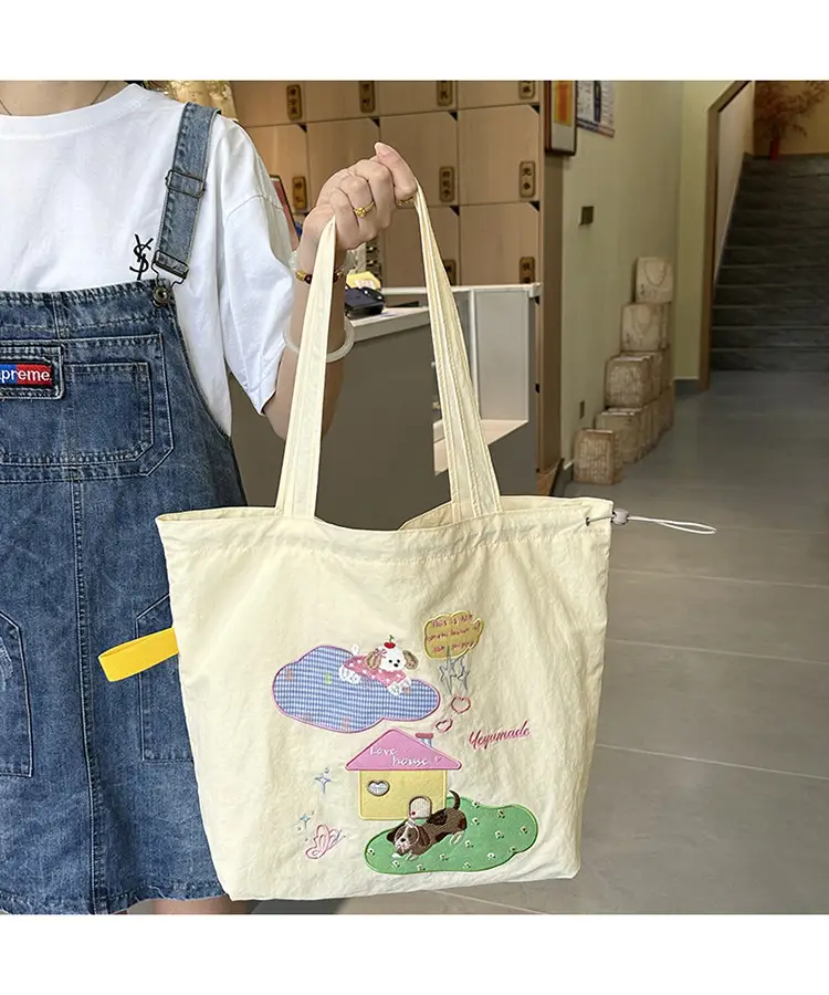 Japanese Cartoon Handbag Large Capacity Drawstring Bag — feature 7