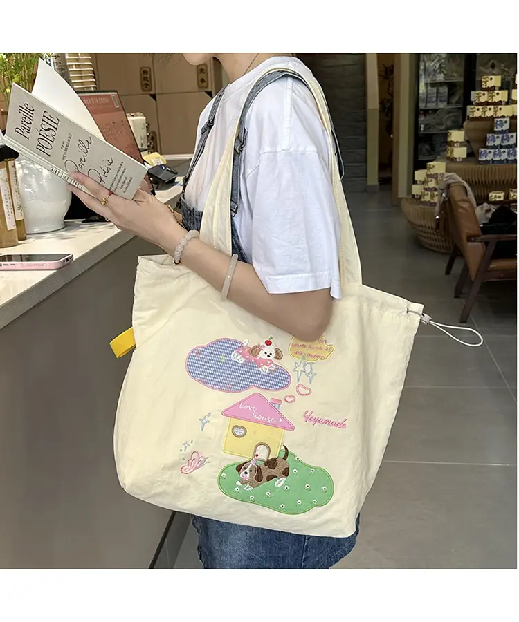 Japanese Cartoon Handbag Large Capacity Drawstring Bag — feature 9