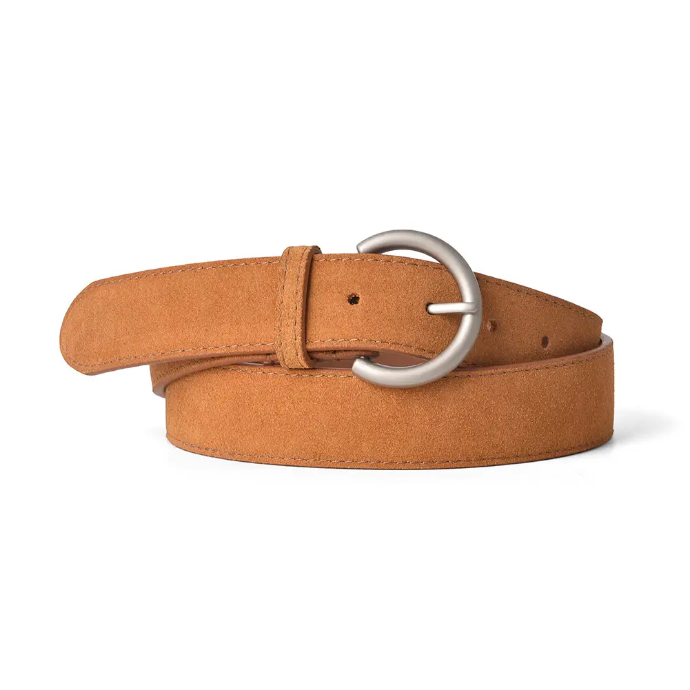 Women's Frosted Pin Buckle Belt Tan - Image 8