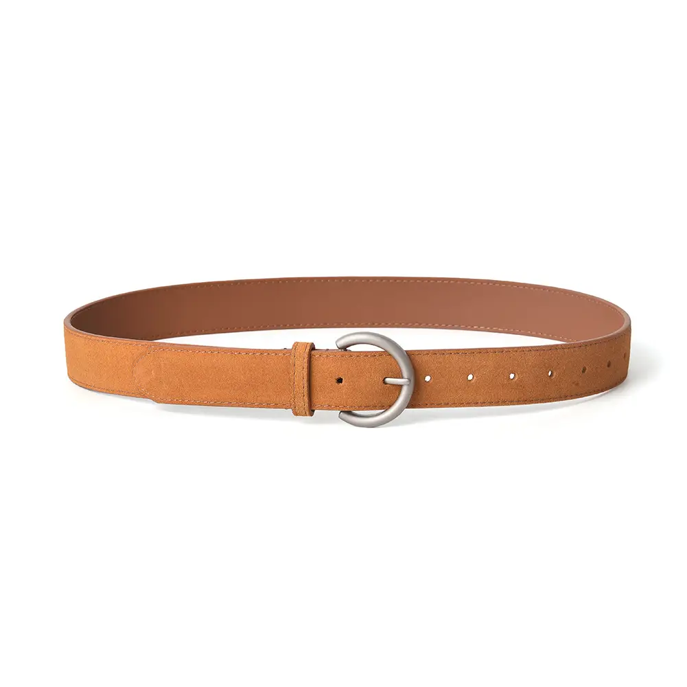 Women's Frosted Pin Buckle Belt Tan - Image 11