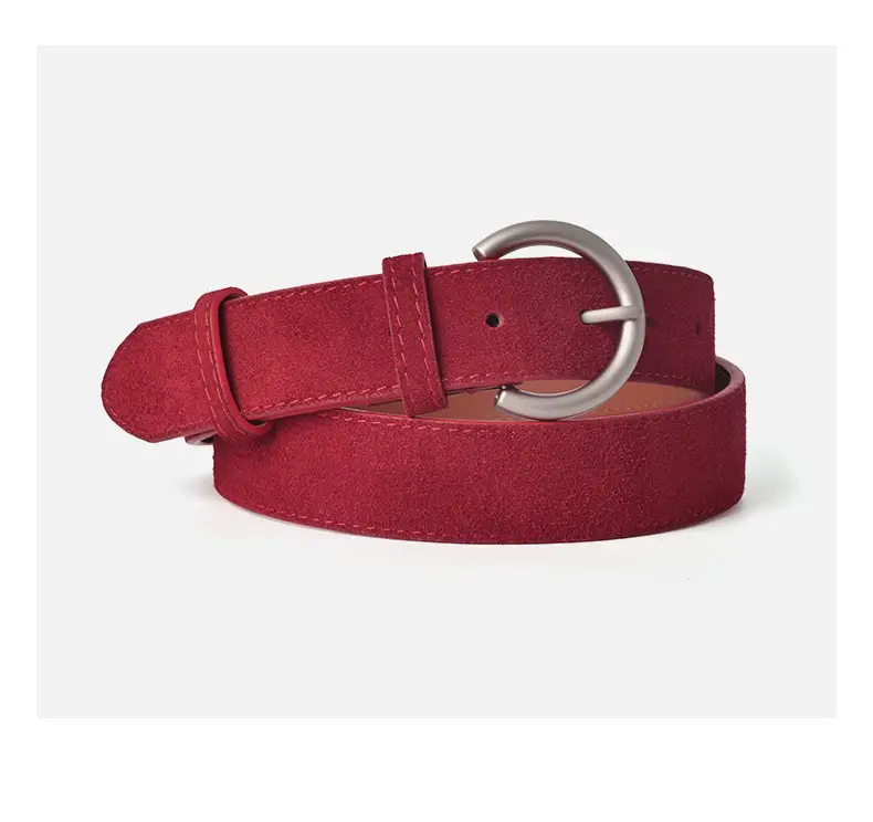 Women's Frosted Pin Buckle Belt Tan — feature 14