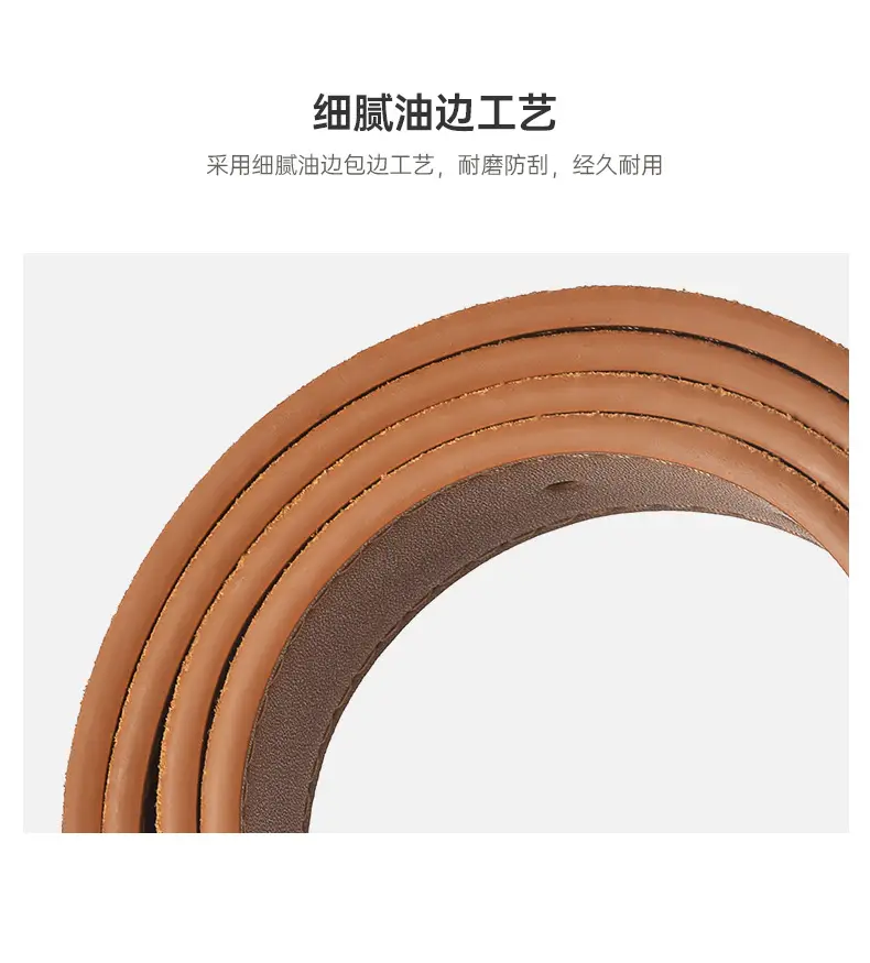 Women's Frosted Pin Buckle Belt Tan — feature 8
