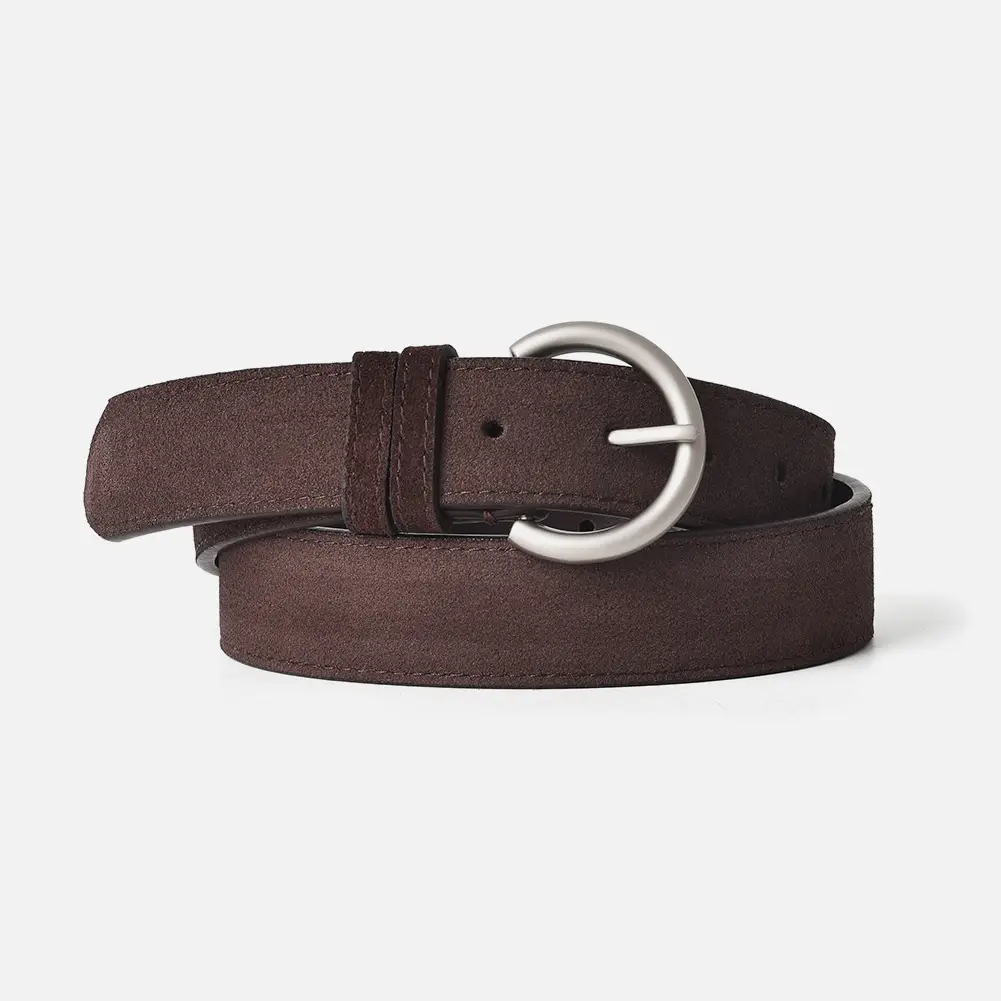 Women's Frosted Pin Buckle Belt Tan - Image 3