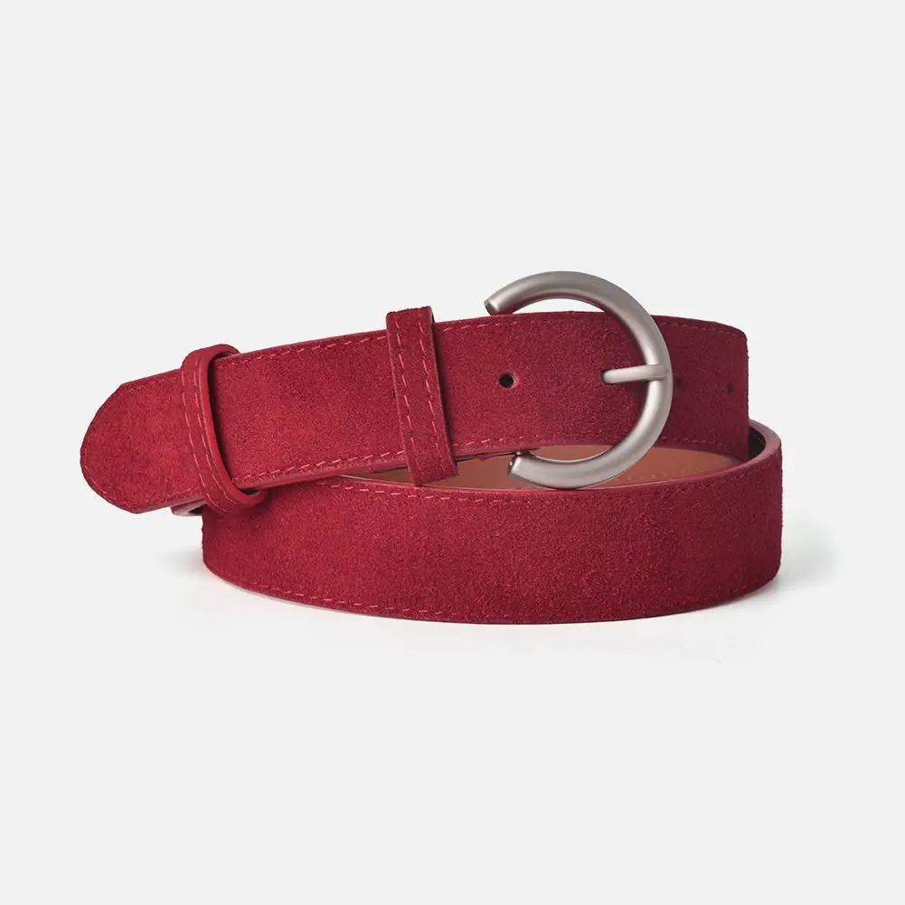 Women's Frosted Pin Buckle Belt Tan - Image 5