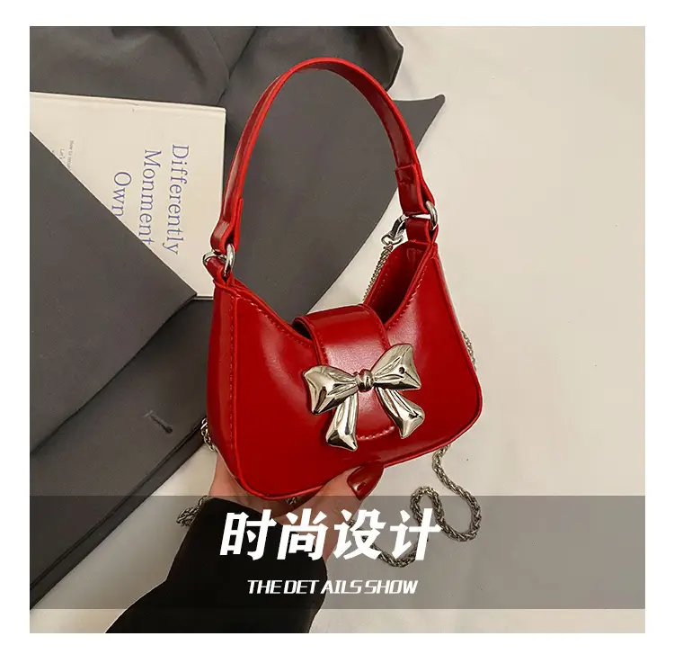 Red Mini Bow Shoulder Crossbody Bag 2024 — feature 3