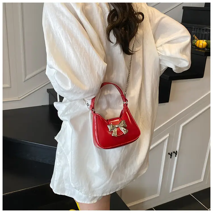 Red Mini Bow Shoulder Crossbody Bag 2024 — feature 9