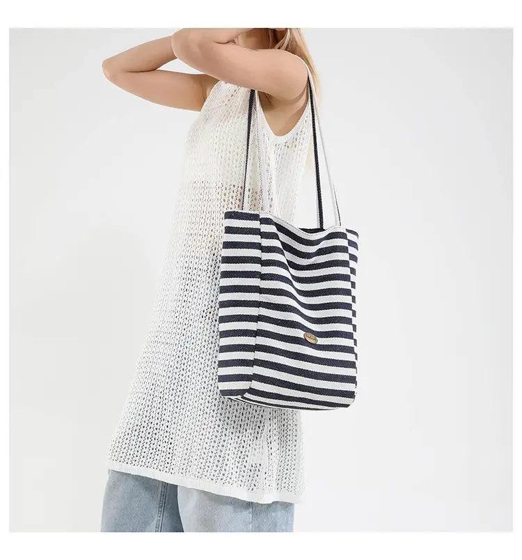 Women's Striped Shoulder Bags Yellow Red Blue Crossbody — feature 18