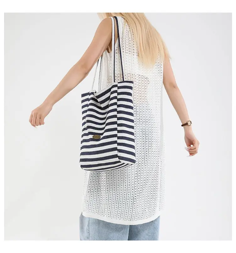 Women's Striped Shoulder Bags Yellow Red Blue Crossbody — feature 19
