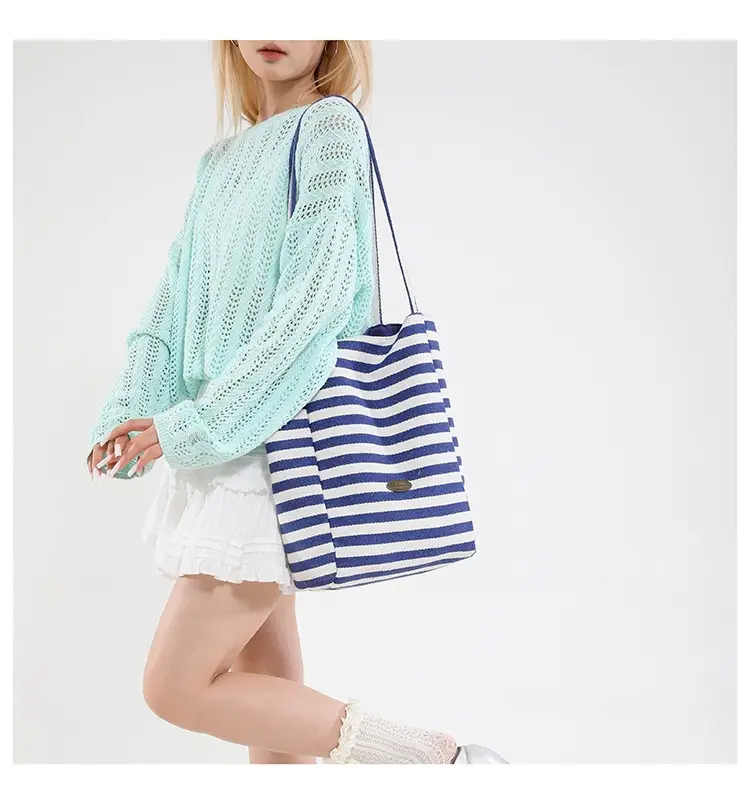Women's Striped Shoulder Bags Yellow Red Blue Crossbody — feature 23