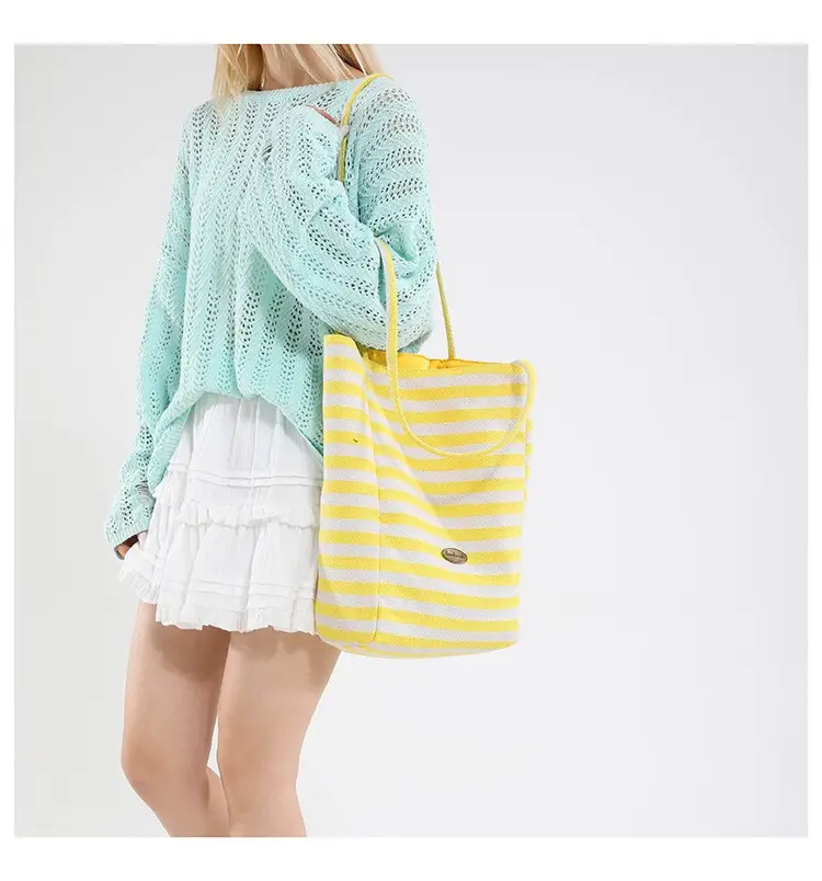 Women's Striped Shoulder Bags Yellow Red Blue Crossbody — feature 26
