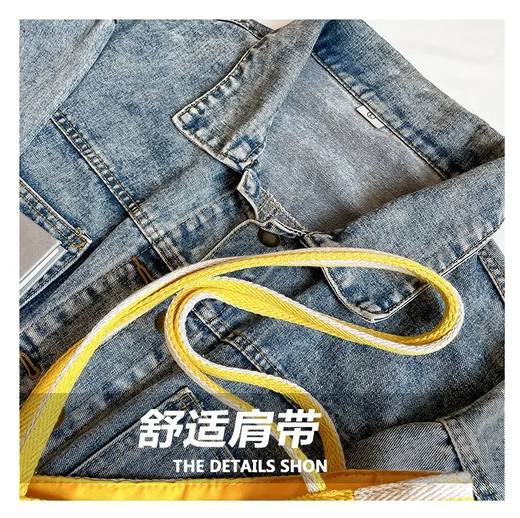 Women's Striped Shoulder Bags Yellow Red Blue Crossbody — feature 4