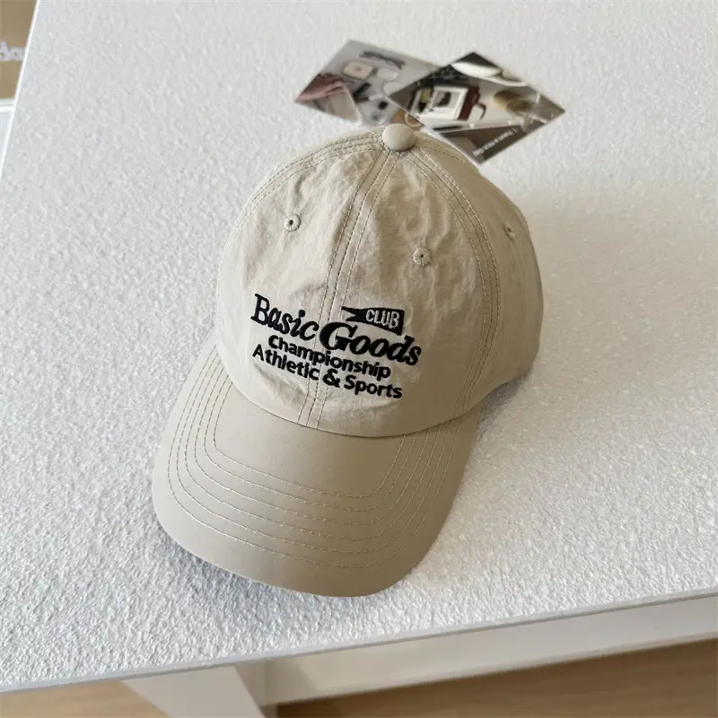 Orange Korean Letter Embroidered Cap Women Spring Summer Travel Sunshade - Image 2