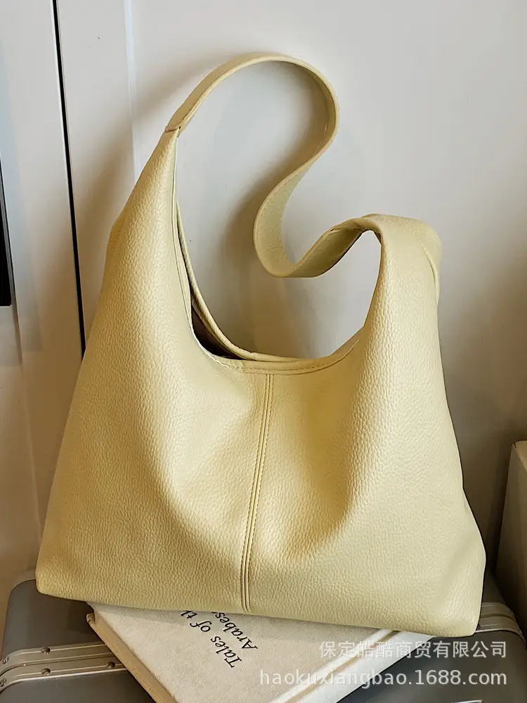 Cream Large Capacity Women's Shoulder Bag 2025 - Image 5