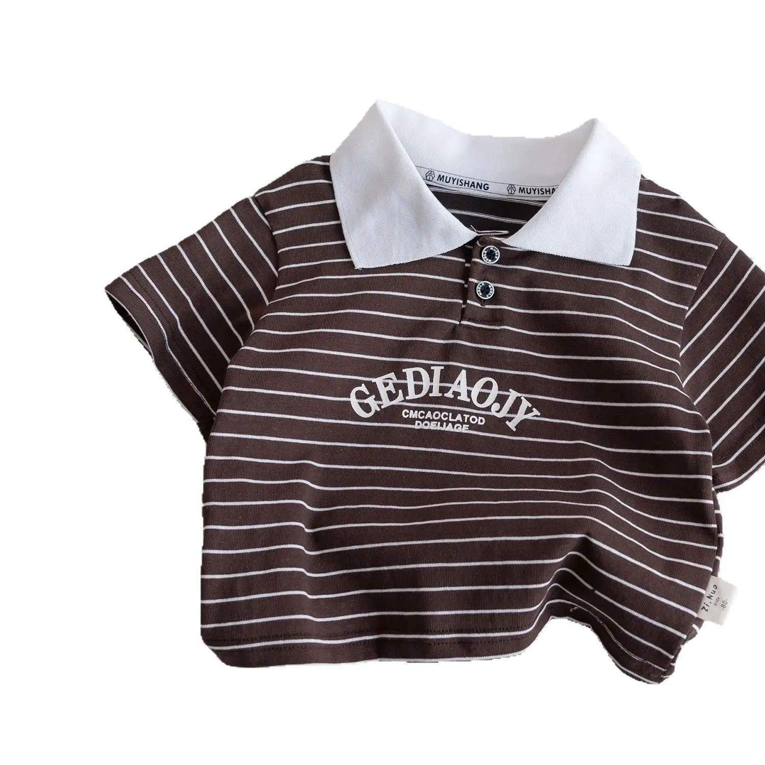 Boy's Striped Polo T-Shirt Summer Wear - Image 8