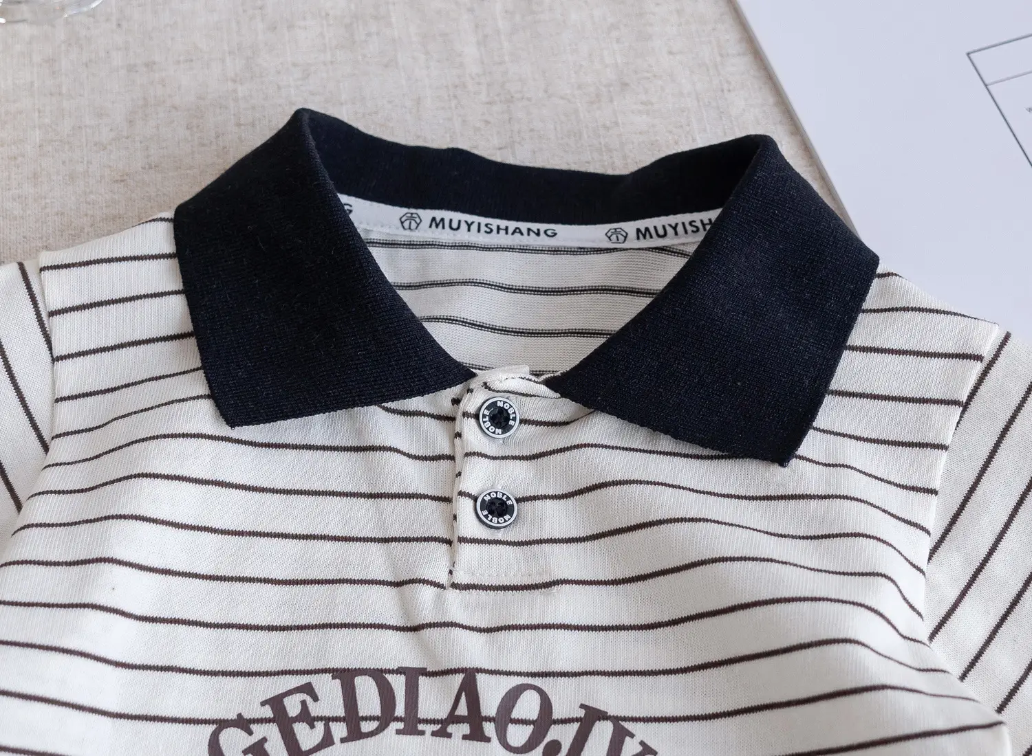 Boy's Striped Polo T-Shirt Summer Wear — feature 7