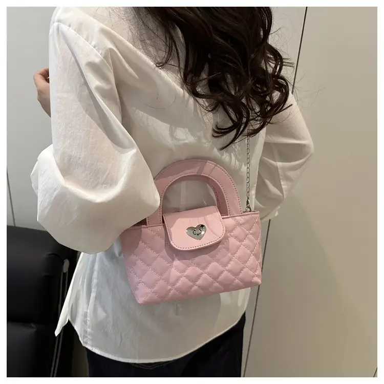 Women's Rhombic Chain Shoulder Bag White 2025 — feature 15