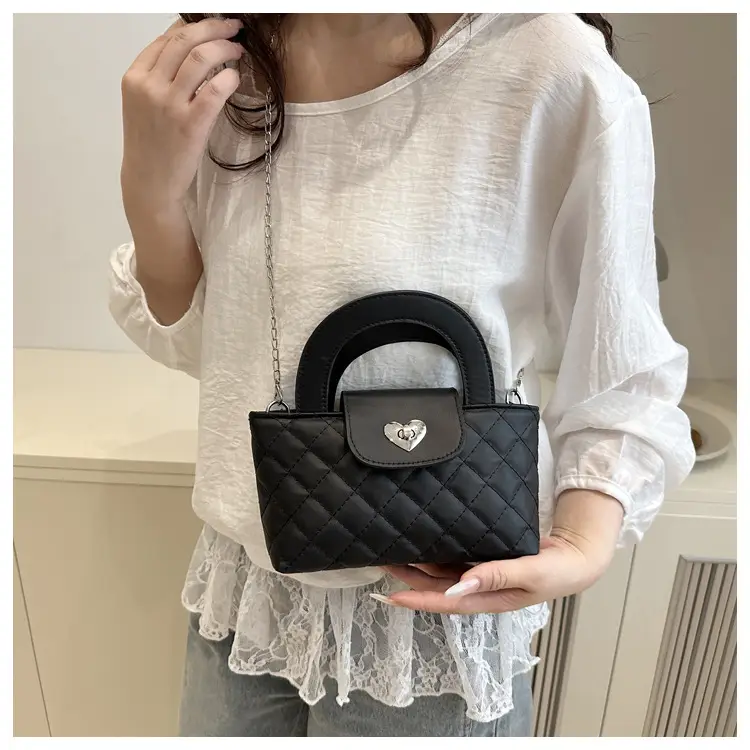 Women's Rhombic Chain Shoulder Bag White 2025 — feature 20