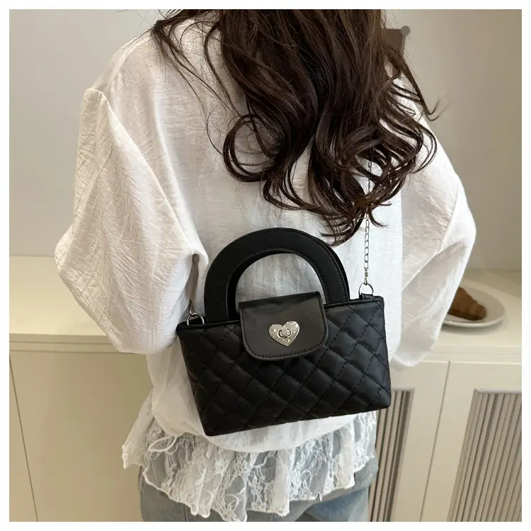 Women's Rhombic Chain Shoulder Bag White 2025 — feature 21