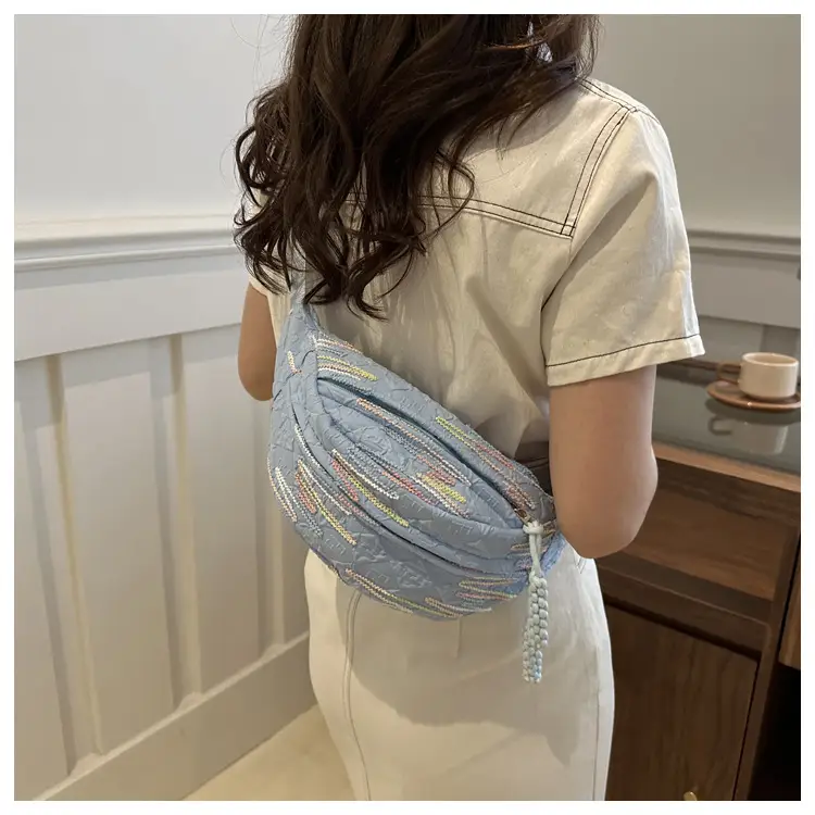 2026 Korean Style Women's Chest Bag with Embroidered Design — feature 21