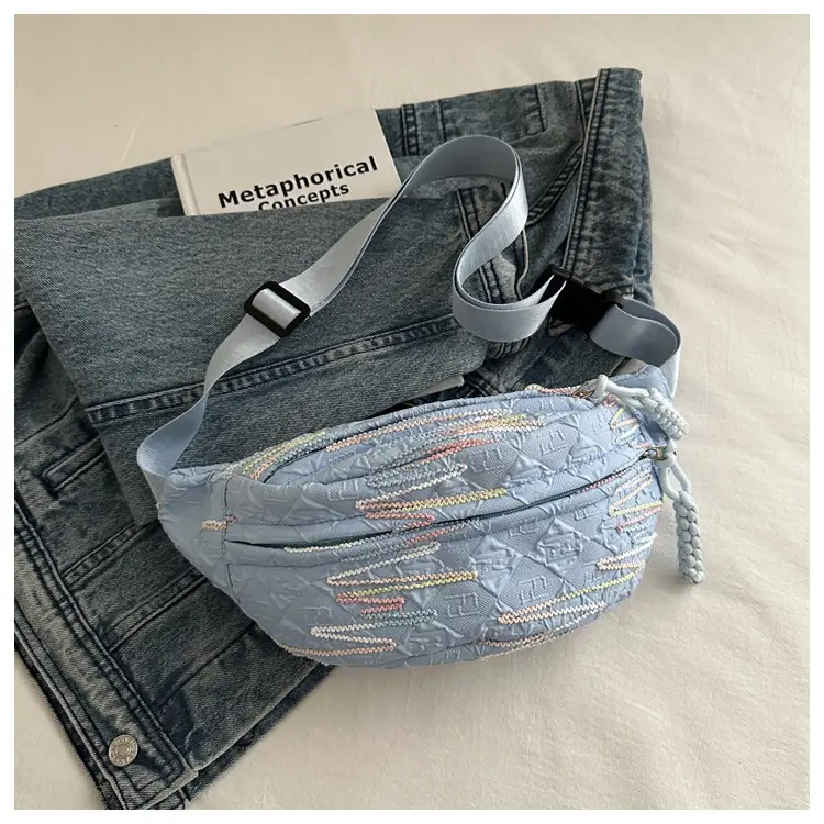 2026 Korean Style Women's Chest Bag with Embroidered Design