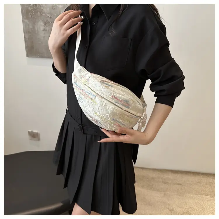 2026 Korean Style Women's Chest Bag with Embroidered Design
