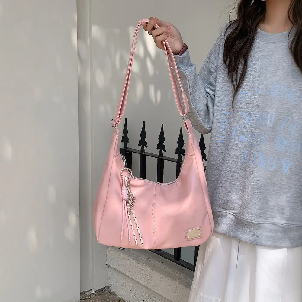 Pink Large Capacity Women's Tote Bag 2025 Spring Fashion - Image 6