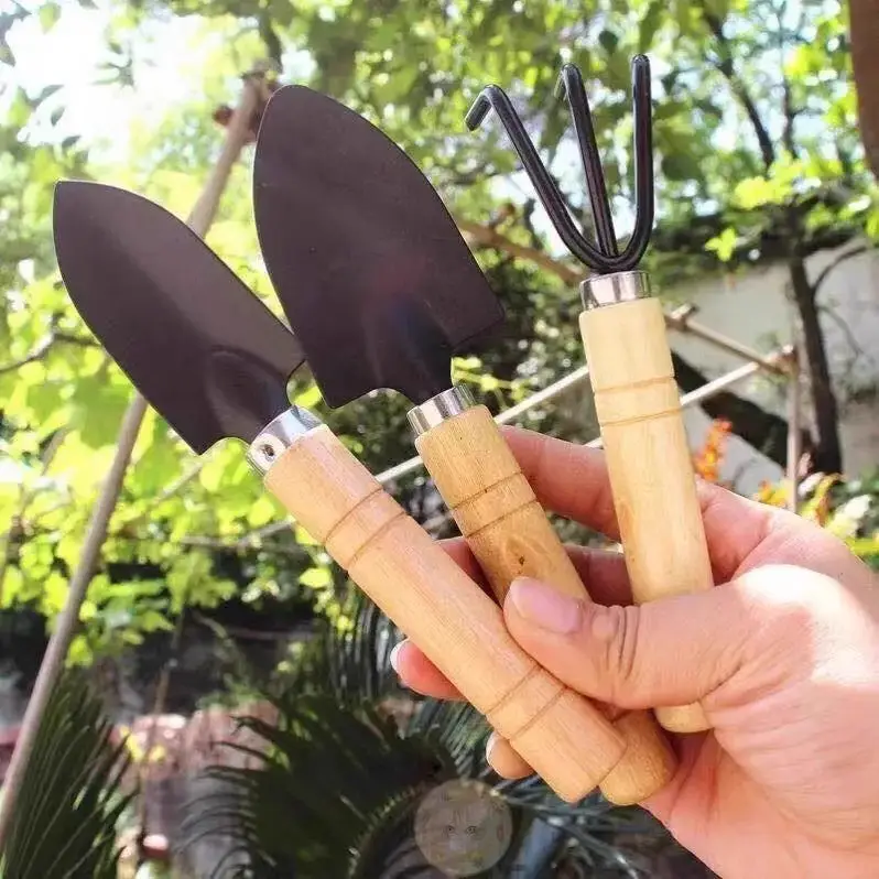 Three-Piece Set of Household Gardening Tools, Small Shovel, Small Shovel, Potted Soil Loosening, Weeding, Vegetable and Flower Growing Tools
