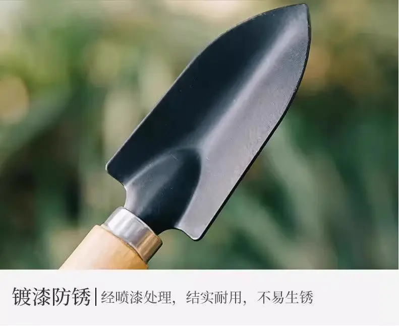Three-Piece Set of Household Gardening Tools, Small Shovel, Small Shovel, Potted Soil Loosening, Weeding, Vegetable and Flower Growing Tools — feature 5