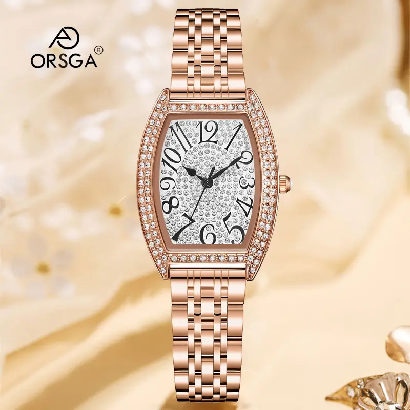 Orsga Women's Diamond Watch Silver Bracelet Light Crystal - Image 16