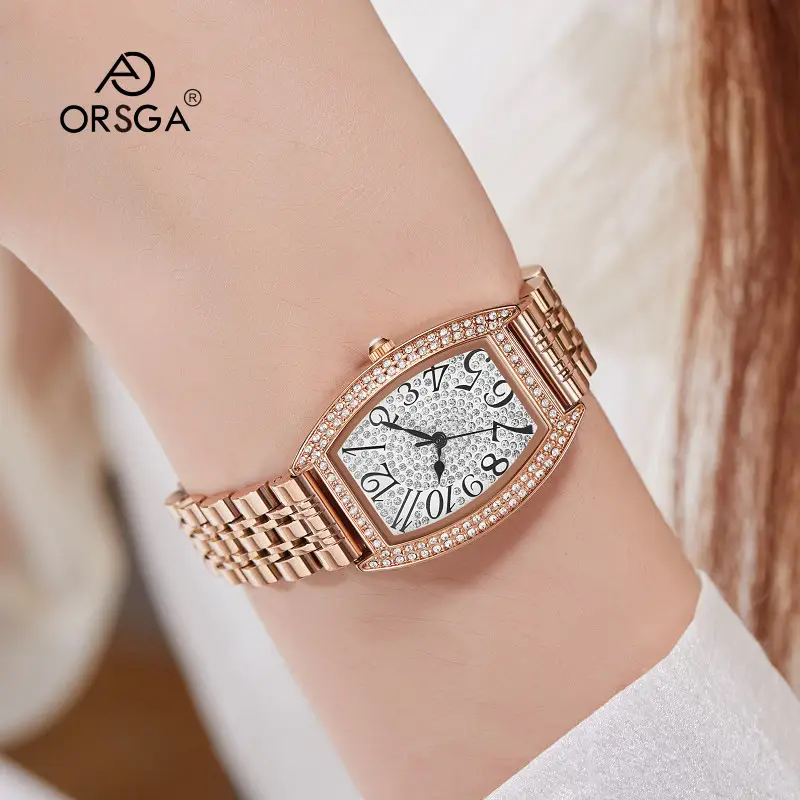 Orsga Women's Diamond Watch Silver Bracelet Light Crystal - Image 17
