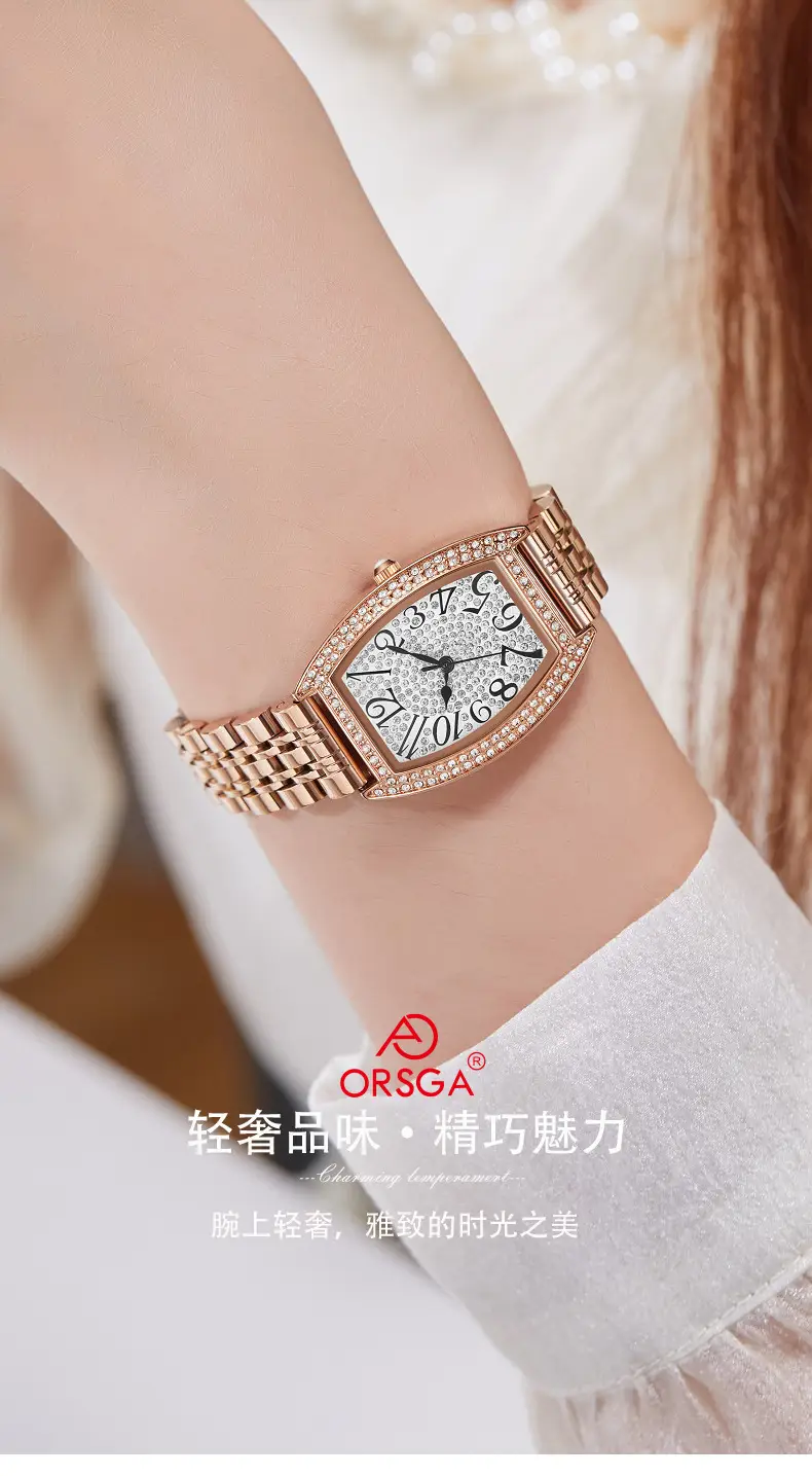 Orsga Women's Diamond Watch Silver Bracelet Light Crystal — feature 3