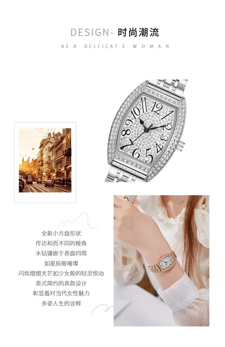 Orsga Women's Diamond Watch Silver Bracelet Light Crystal — feature 4