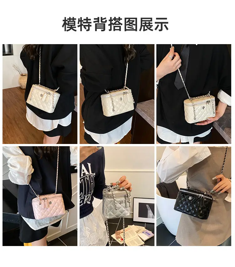 Silver Quilted Chain Shoulder Bag for Women 2026 — feature 3
