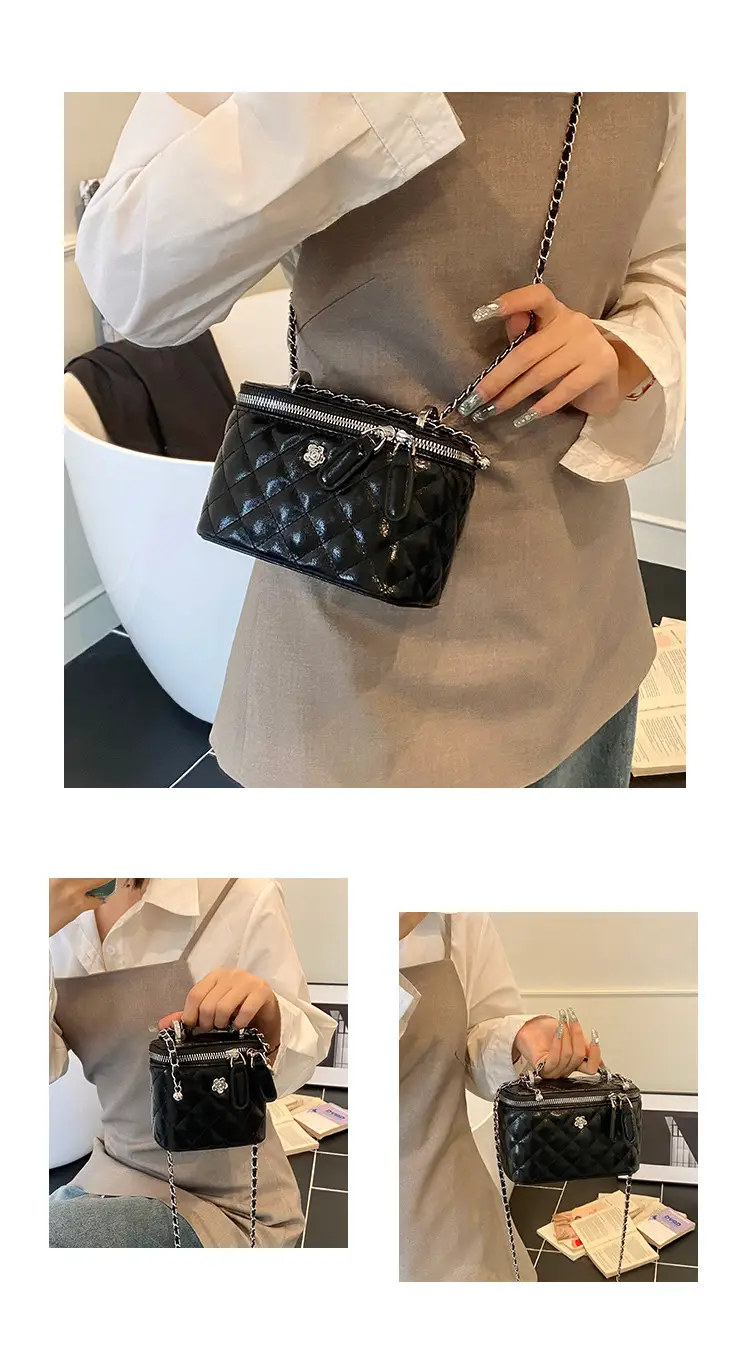Silver Quilted Chain Shoulder Bag for Women 2026 — feature 5