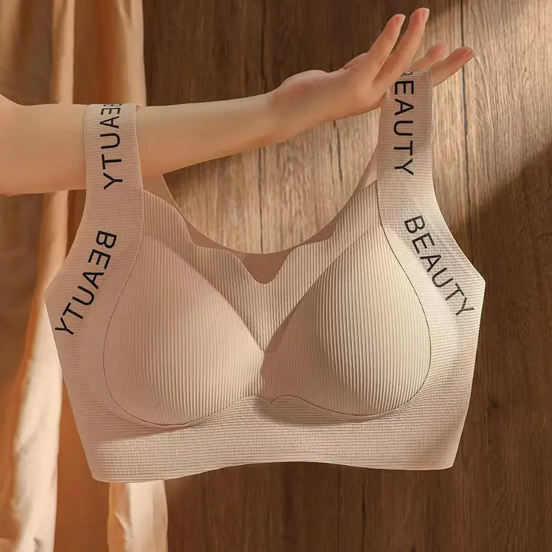 Wide Shoulder Strap Seamless Bra for Women Large Busts - Image 2
